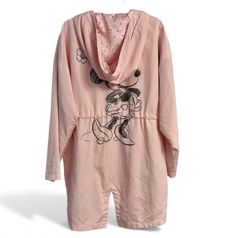 Disney Minnie Mouse Blush Pink Utility Hooded Jacket Love & Kindness Hearts - Picture 4 of 9